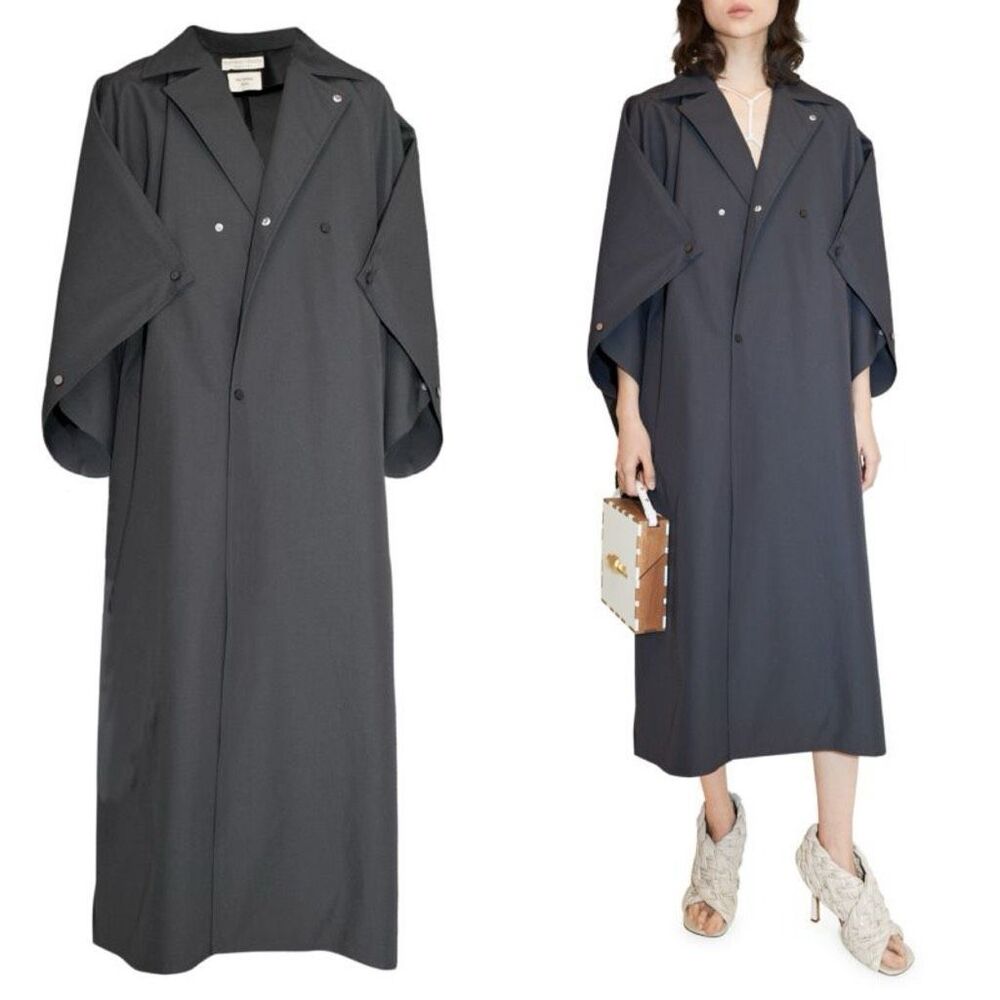 NWT BOTTEGA VENETA Gabardine Wrap-Sleeve Coat Size S $2,590